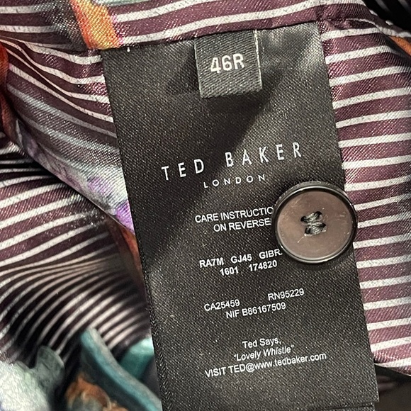 Ted Baker London Modern Fit Wool Waistcoat Endurance Vest Woven In Italy 46R - Picture 6 of 9